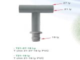 Nối T 21-27-19 mm PVC ( T21-27-19 mm ) 